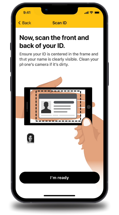 Step 3: Scan your ID